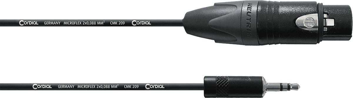 Cable De Audio Asimétrico XLR Hembra/Minijack Estéreo 1,5 M