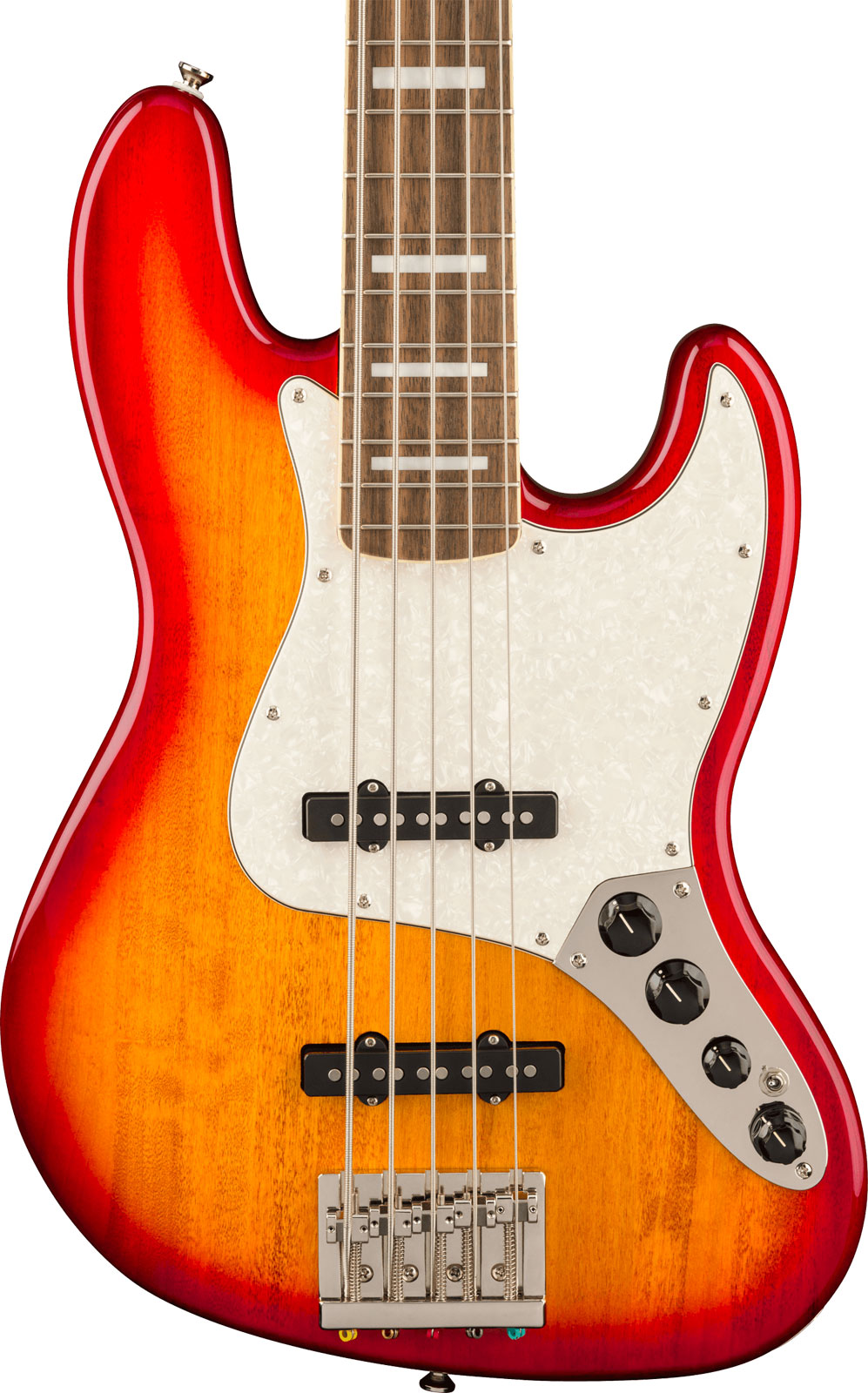 Classic Vibe Active '70s Jazz Bass V LRL White PLPG Sienna Sunburst - Reacondicionado