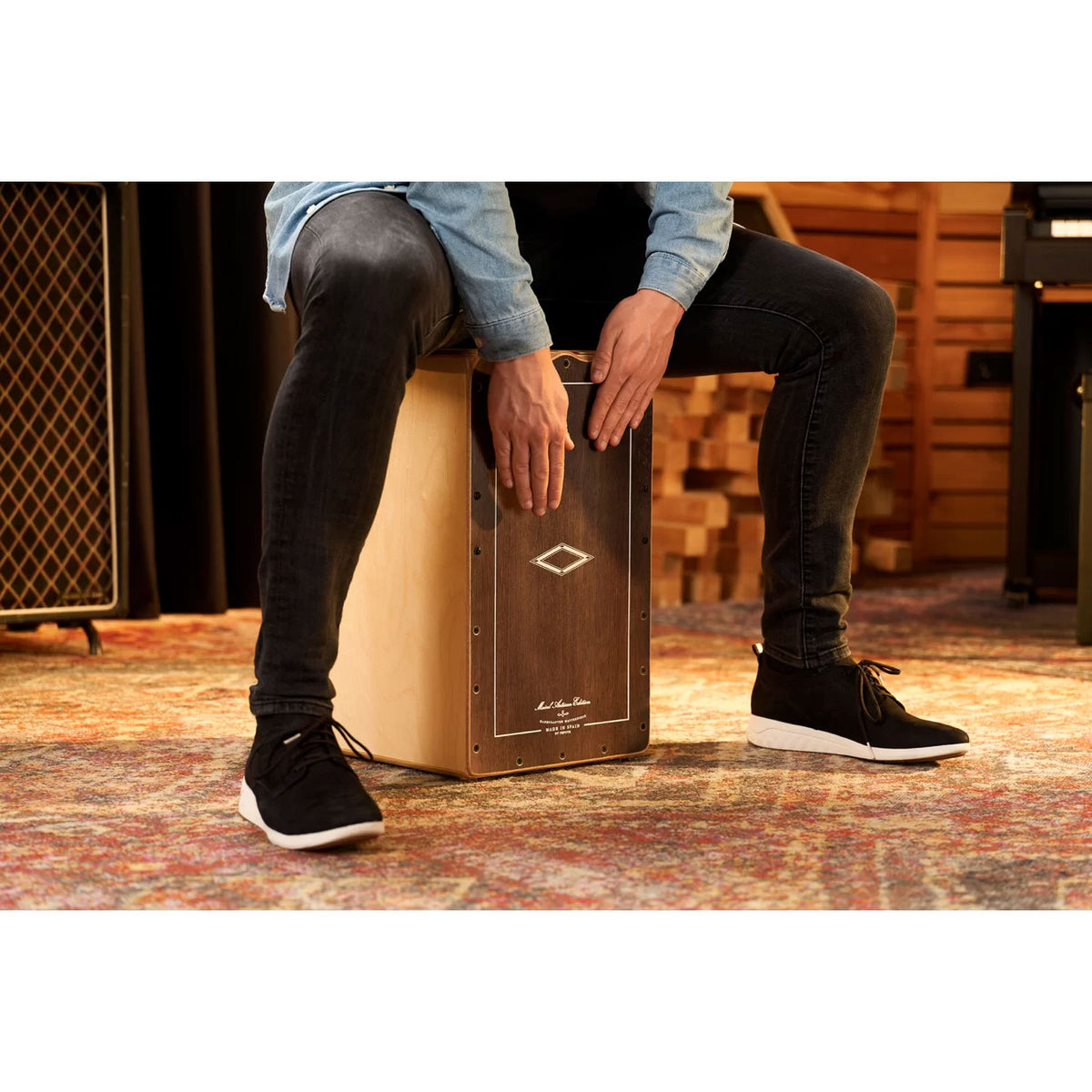 PERCUSSION ARTISAN EDITION CAJON TANGO LINE BROWN EUCALYPTUS - AETLBE