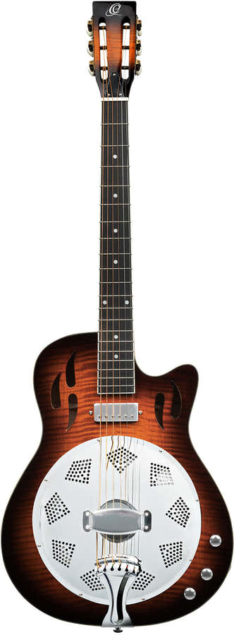 Americana 4/4 Guitarra resonadora + funda de transporte profesional