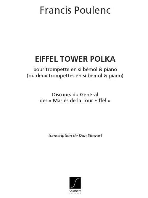 POULENC F. - EIFFEL TOWER POLKA - TROMPETTE ET PIANO