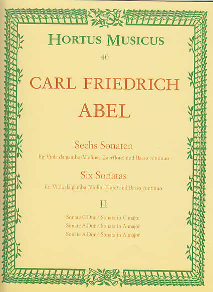 El Sechs Sonaten Für Viola Da Gamba Und Basso Continuo Ii