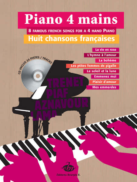 Piano 4 Mains - 8 Chansons Francaises