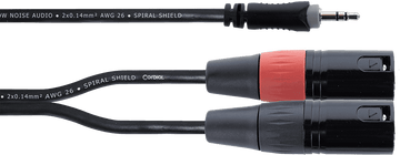 Cable Y Mini-jack Estéreo / 2 XLR Macho 1,5 M