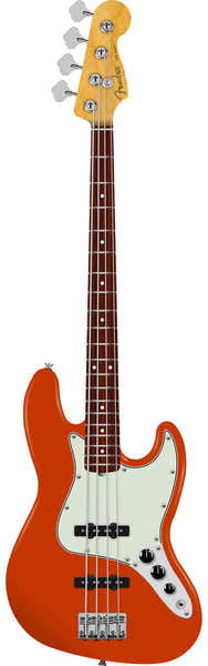 Jazz Bass Player II RW Naranja Rallye