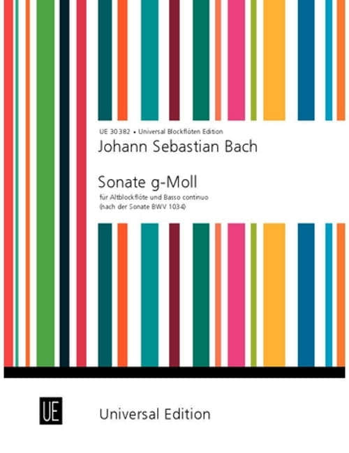 Bach J.S. - Sonata en sol menor BWV 1034 - Flauta dulce alto y bajo continuo