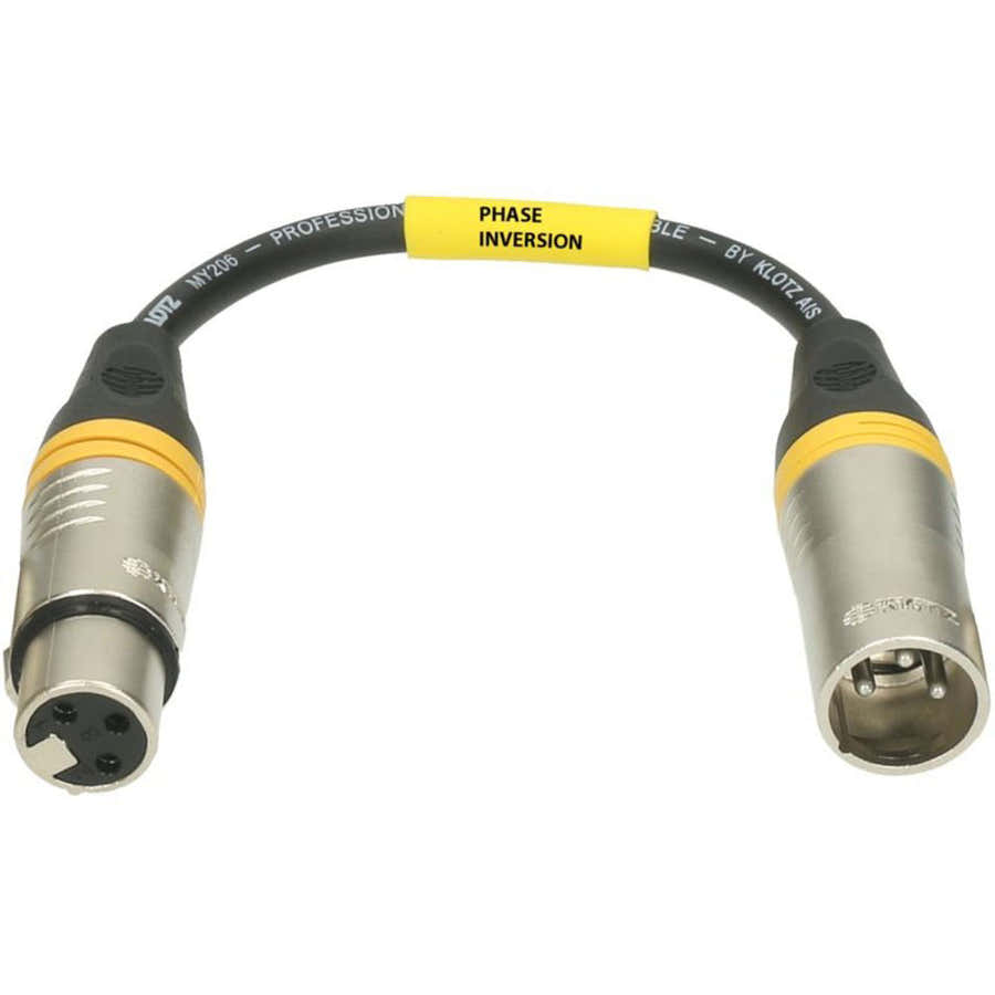XLR-FM-PK XLR CROSS PHASE ADAPTAT. 0,2M XLR 3P. F - XLR3P M KLOTZ