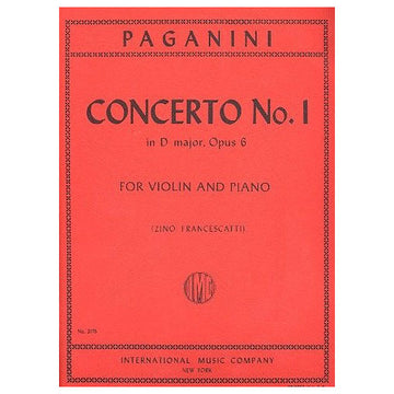 Paganini - Violin Concerto No.1 D Major Op.6 - Violon et Piano