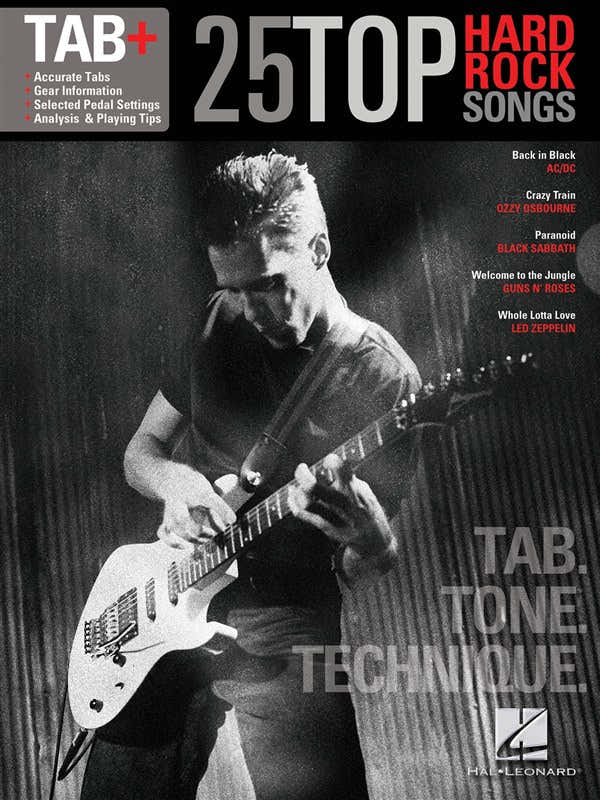 25 Top Hard Rock Songs Tab Tone Technique Guitar Recorded Version - Lyrics And Chords
