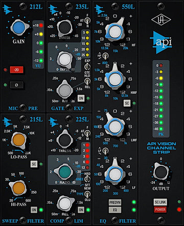 UAD API Vision Colección de tiras de canal