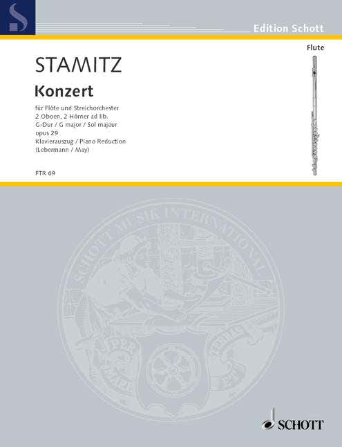 Stamitz Carl - Concerto Sol Majeur Op. 29 - Flute And String Orchestra 2 Oboes 2 Horns Ad Lib.