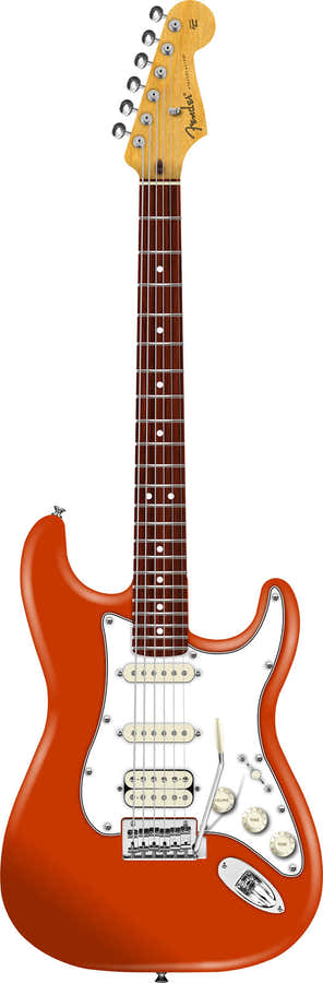 Stratocaster HSS Player II RW Naranja Rallye
