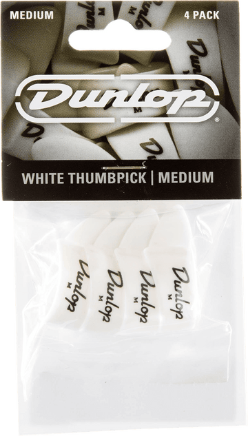 4 x Thumbpick White Medium