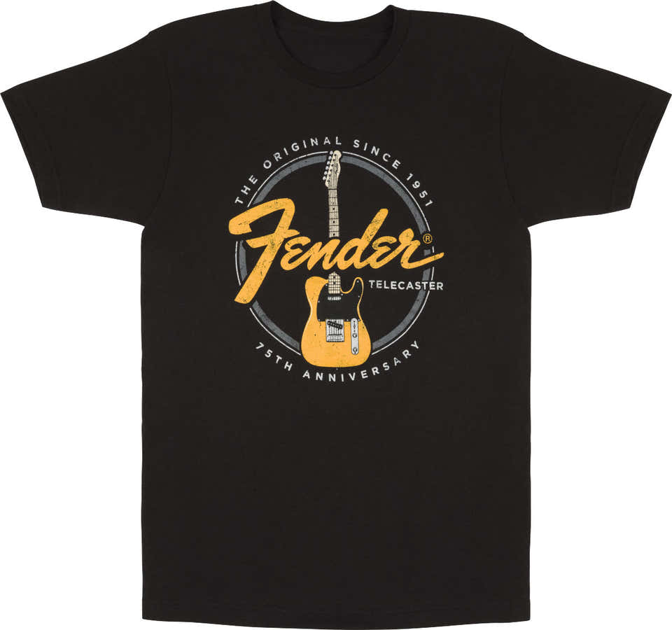 "M" T-Shirt 75th Telecaster Vintage Black