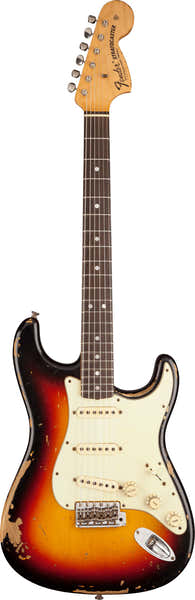 Stratocaster Michael Landau '68 Relic Sunburst de 3 Colores Blanqueado Artista Signature 2025