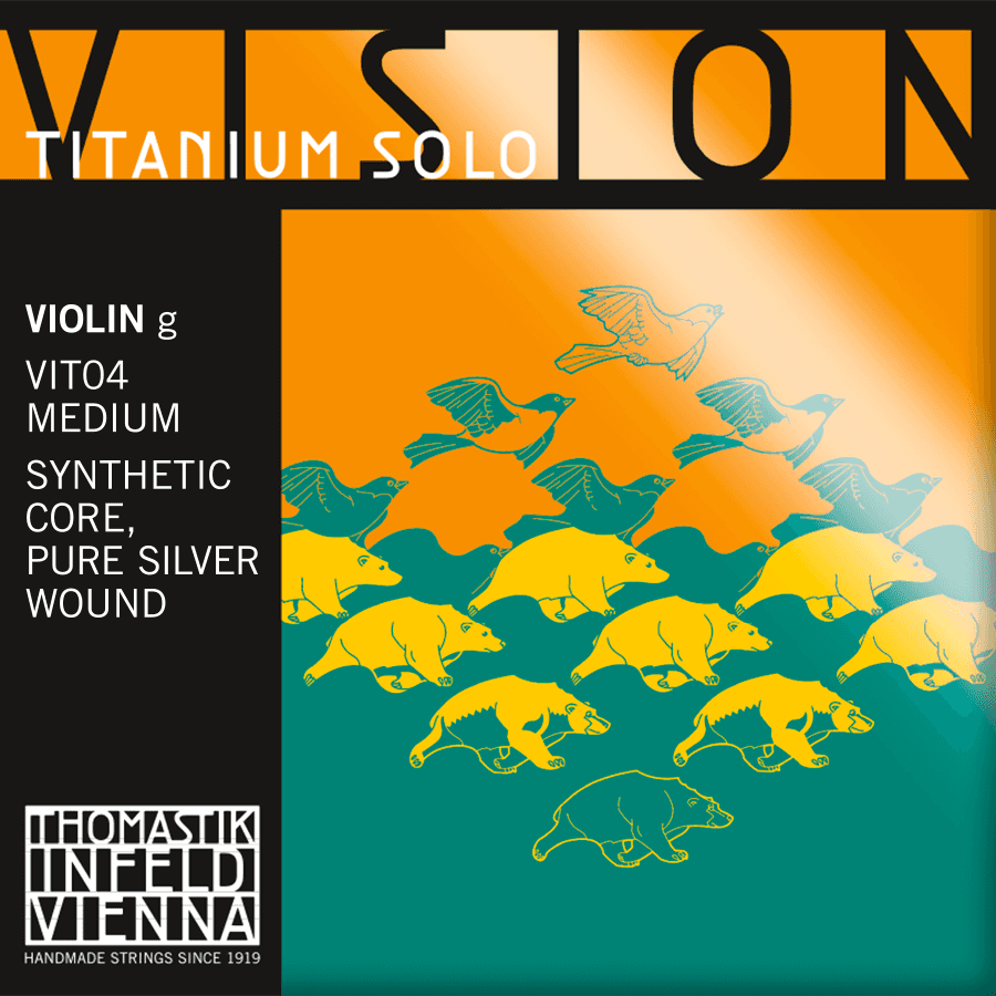 Thomastik STRINGS VIOLIN VISION TITANIUM SOLO SYNTHETIC CORE MEDIUM VIT04