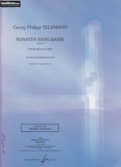Telemann GEORG-philipp - Sonates Sans Basse Op.2 Vol.2 - Deux Flûtes