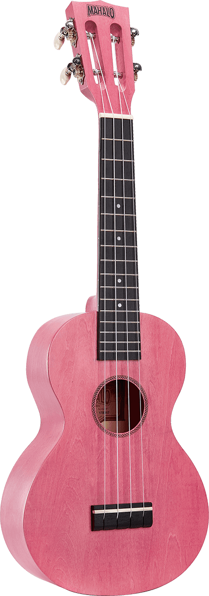 Mahalo Ukelele Island Concert Coral Pink + Funda