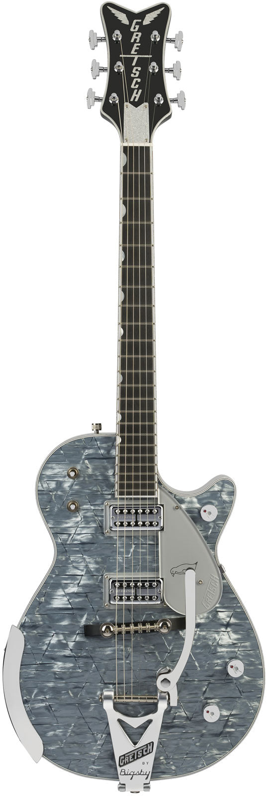 G6134T-58 LTD Penguin String-Thru Bigsby Ebo Azul claro perlado