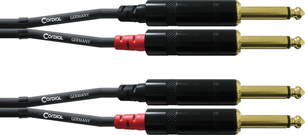 Cable Audio Doble Jack Mono 6 M