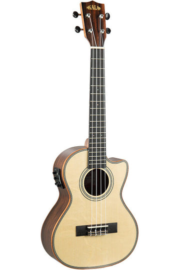 Solid Spruce Top/Ebony Tenor CW EQ + Gigbag