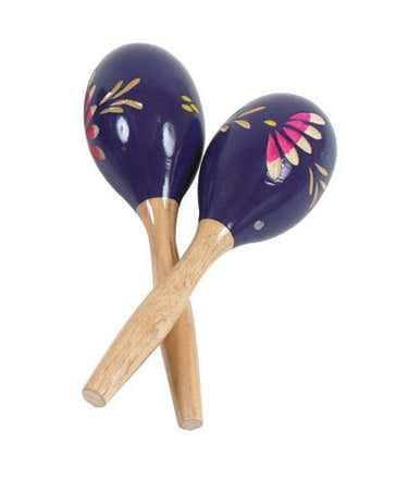 Fuzeau Maracas de madera pintada