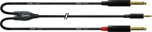 Cable Y Divisor Minijack Estéreo/2 Jack Mono 3 M