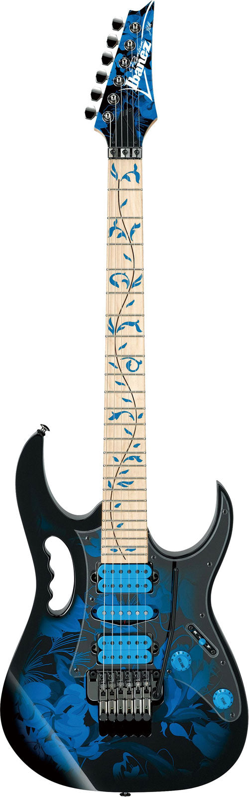 Ibanez JEM77P-BFP Patrón floral azul Signature Steve Vai Premium