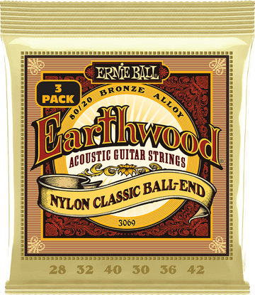 Earthwood 80/20 Nylon Folk Con Bola 28-42 - Pack de 3
