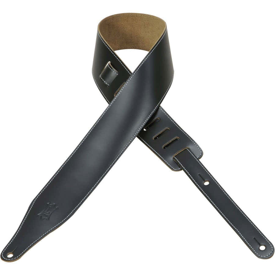 6.4 CM LEATHER WITH BLACK DECORATIVE STITCHING