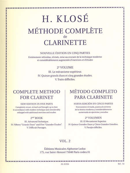 Klose H. - Methode Complete De Clarinette Vol.2