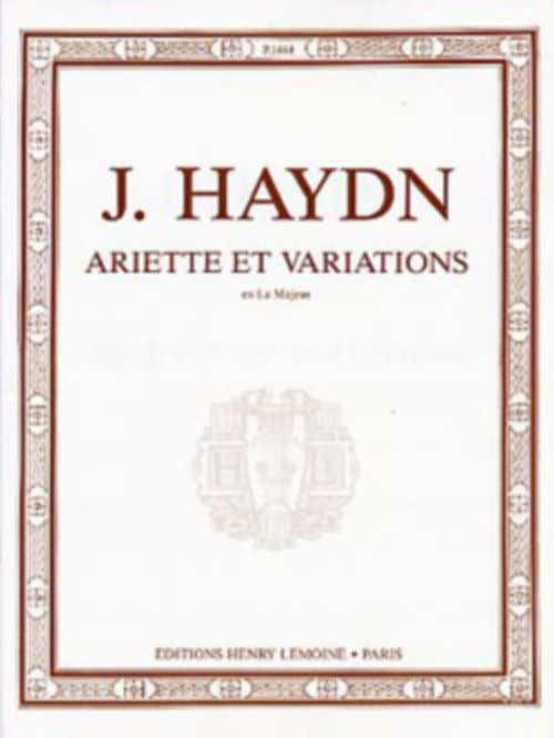 Haydn Joseph - Ariette et Variations En La Maj. - Piano