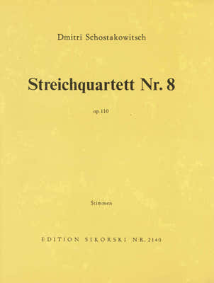 Chostakovitch - Quatuor A Cordes N°8 Op.11 - Parties