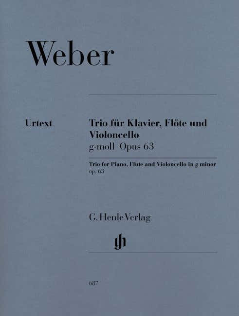 Weber C.M.V. - Trio G Minor Op. 63 For Piano Flute And Violoncello