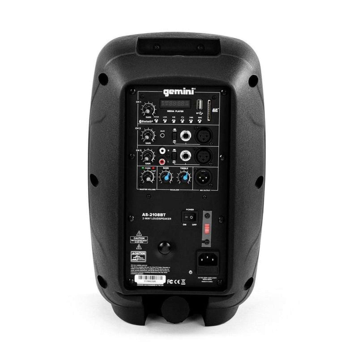 AS-2108bt - Altavoz Amplificado 8 Pulgadas Bluetooth