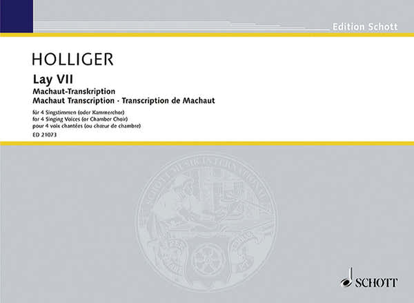 Machaut - Lay Vii - Countertr (Ou Alto) 2 Trs Et Bass