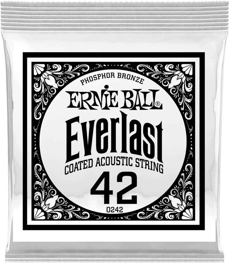 .042 EVERLAST COATED PHOSPHOR BRONZE ACOUSTIC GUITAR STRINGS