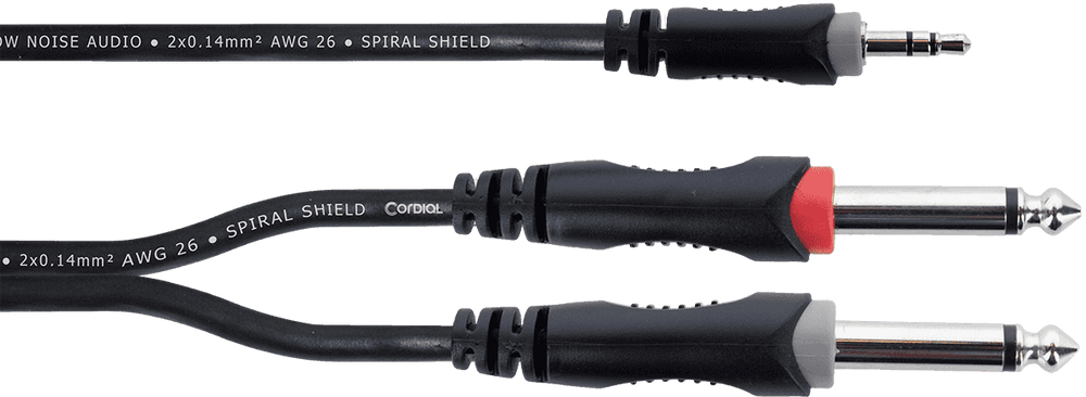 Cordial Cable Y Divisor de Minijack Estéreo / 2 Jacks Mono 3 M