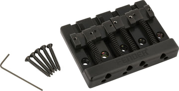 Fender Conjunto de puente de bajo de 4 cuerdas HiMass con selletas de zinc Negro