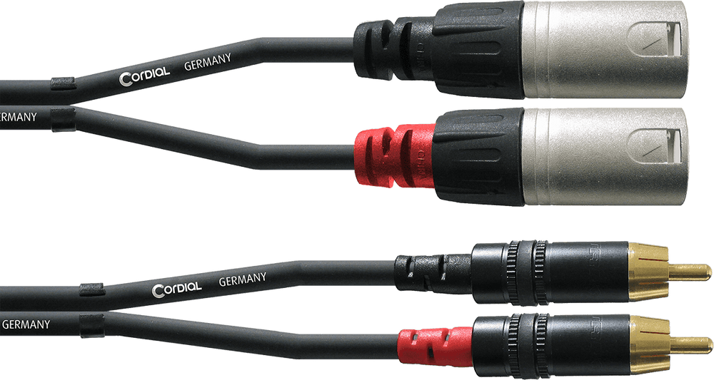 Cordial Cable de Audio Doble XLR Macho/RCA 1,5 M