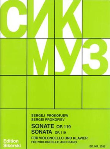 PROKOFIEV S. - SONATE OP.119 - VIOLONCELLE & PIANO