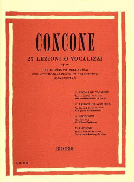CONCONE G. - 25 LEZIONI O VOCALIZZI PER IL MEDIUM DELLA VOCE OP.10 - CHANT