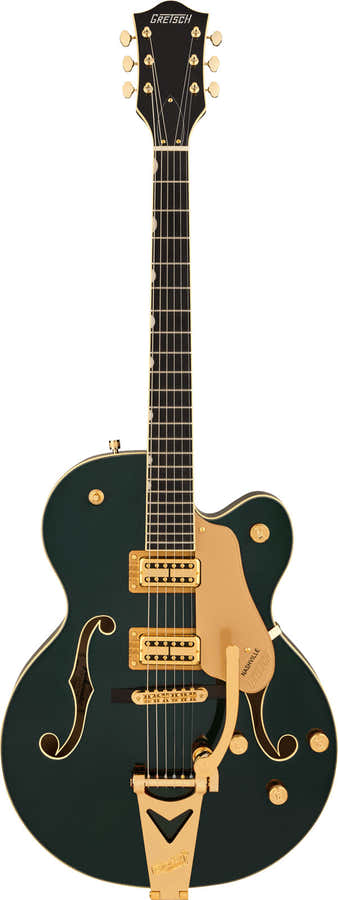 Synchromatic Nashville de cuerpo hueco Single-Cut con Bigsby EBO Verde Cadillac