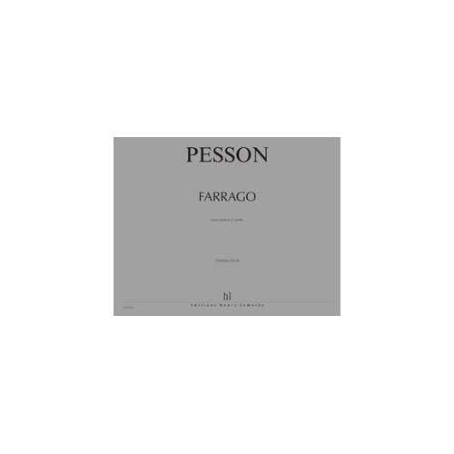 Pesson - Quatuor À Cordes N°3 Farrago - 2 Violons Alto Et Violoncelle