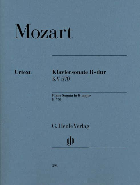 MOZART W.A. - SONATA PARA PIANO EN Sib MAYOR K. 570