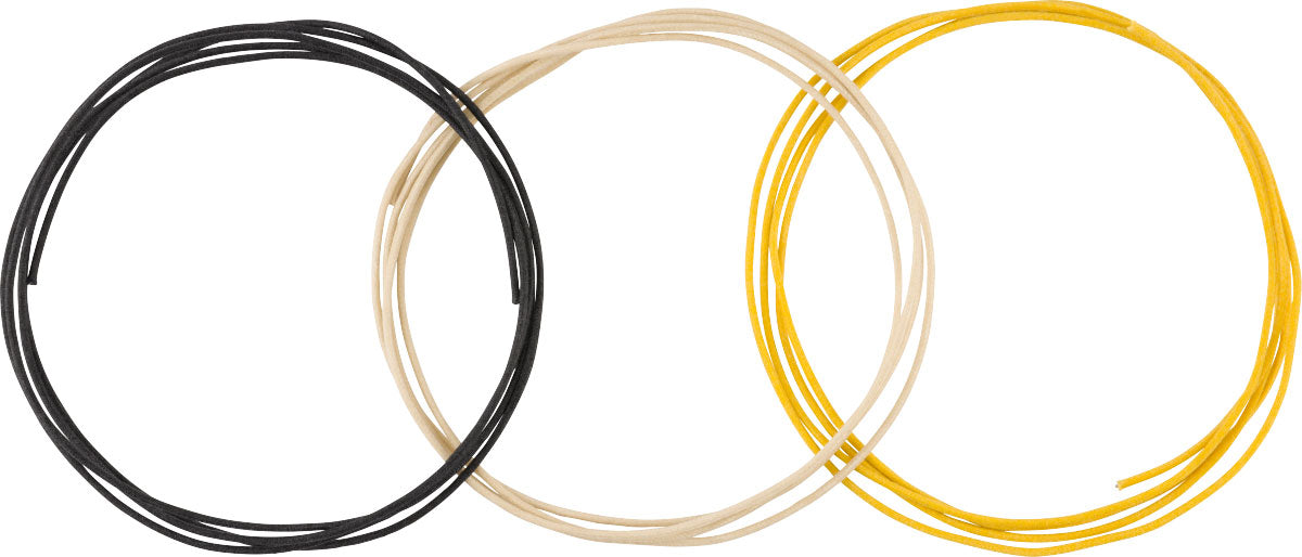 Pure Vintage Cable con revestimiento textil 22 AWG 5" Negro Blanco Amarillo