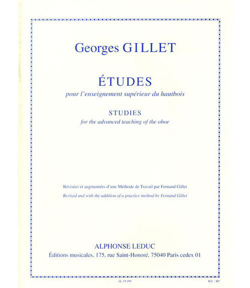 Leduc Gillet - Etudes Pour L'enseignement - Hautbois