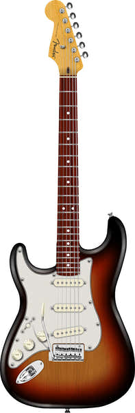 Stratocaster LH Player II RW Sunburst de 3 colores