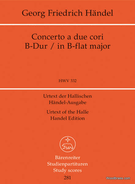 Haendel G.F. - Concerto A Due Cori B-dur HWV 332 - Conducteur Poche