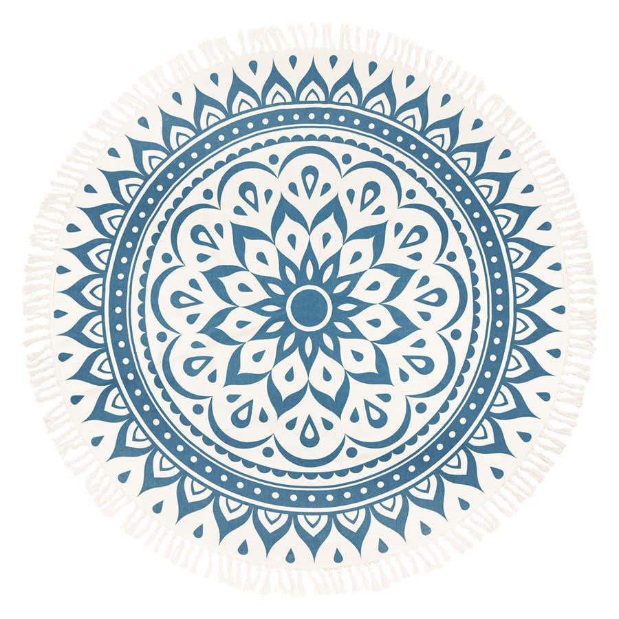 SONIC ENERGY MEDITATION RUG NAVY BLUE